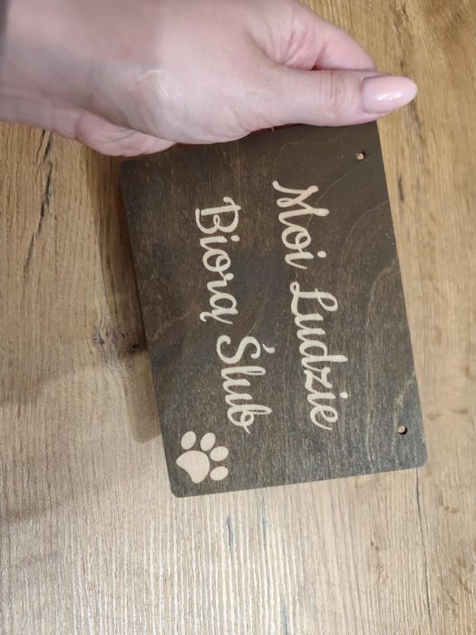 Tabliczka na wesele, moi ludzie biorą ślub