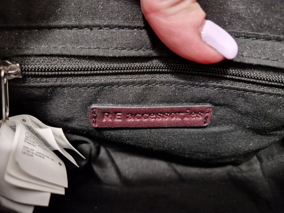 Torebka listonoszka Mała czarno-bordowa RE Accessories