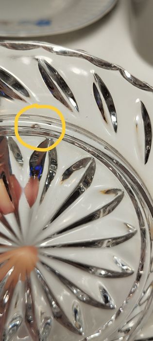 Szklana podstawka pod maselnicę (może być pod świecę)