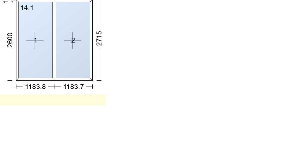 Okno Stałe szklenie Veka