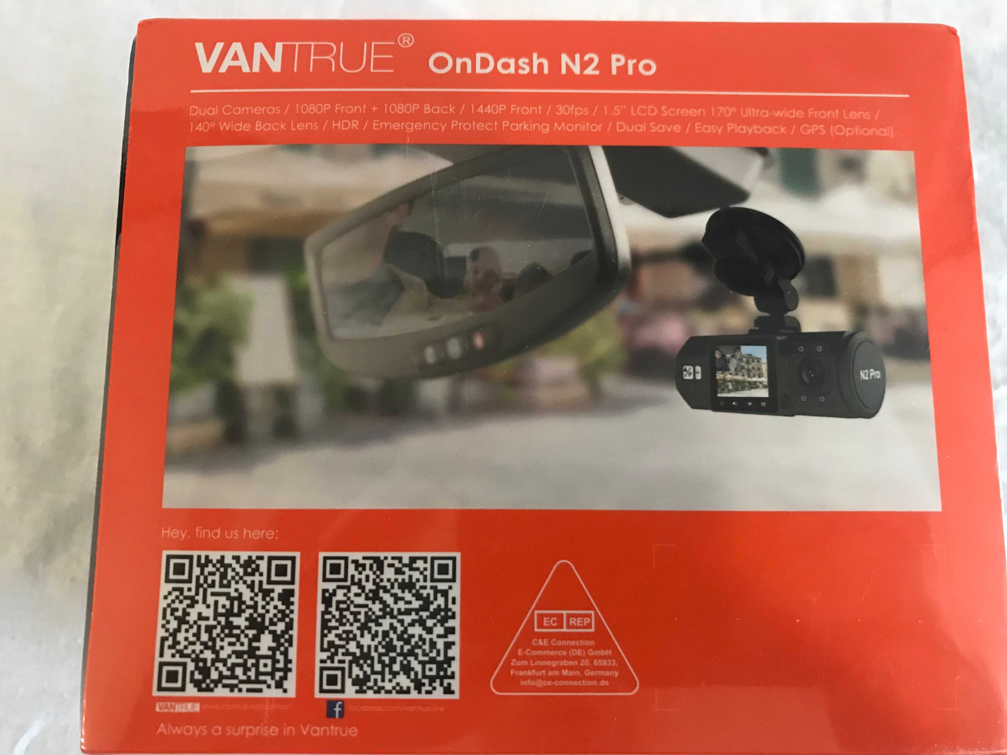 Реєстратор  автомобільна камера Vantrue N2 Pro Uber Dual 1080P