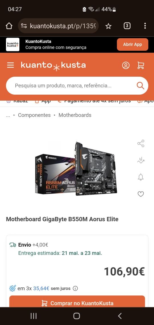 Ryzen 3600 + board B550M