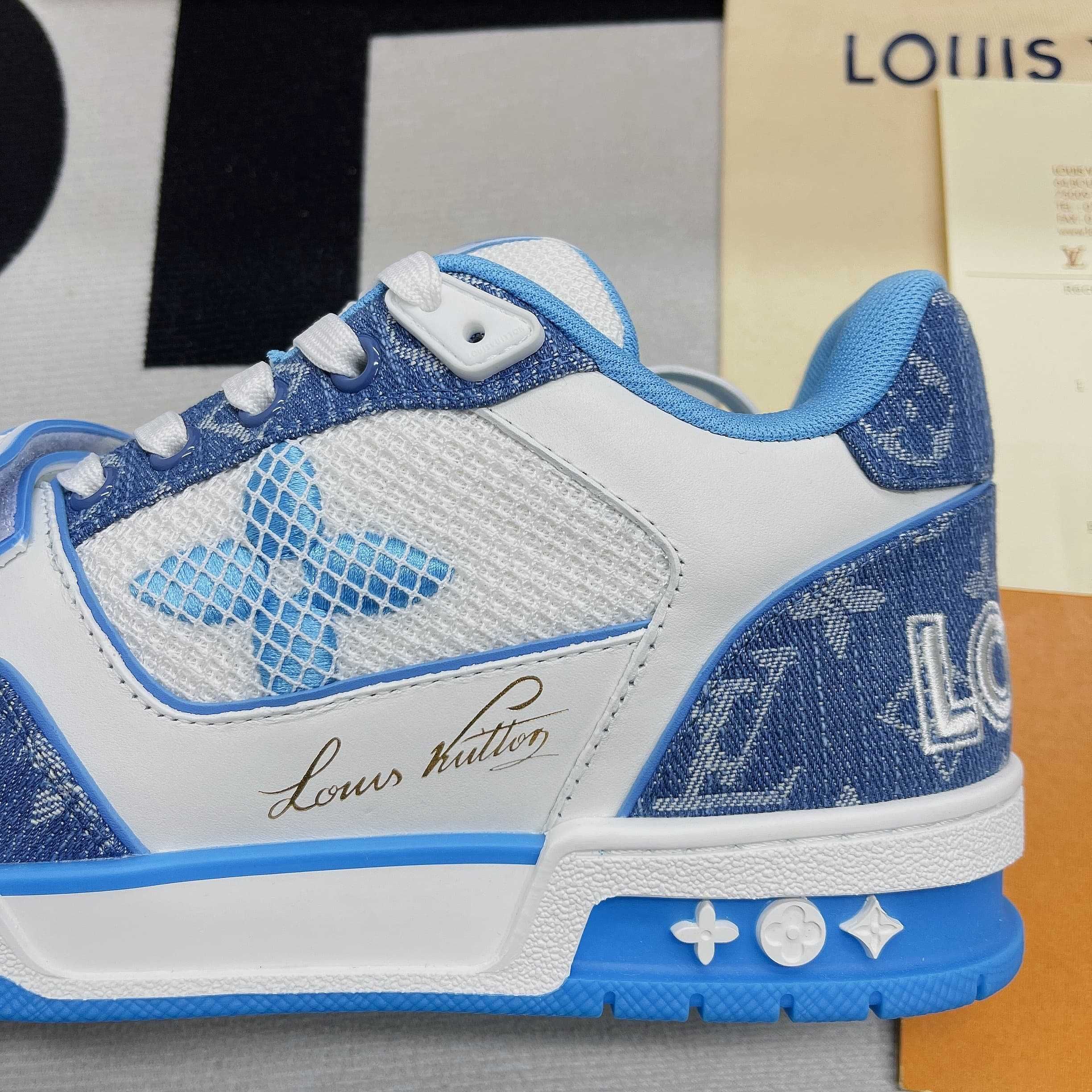 Buty Louis Vuitton LV Trainer Sneaker White Blue (38-46)