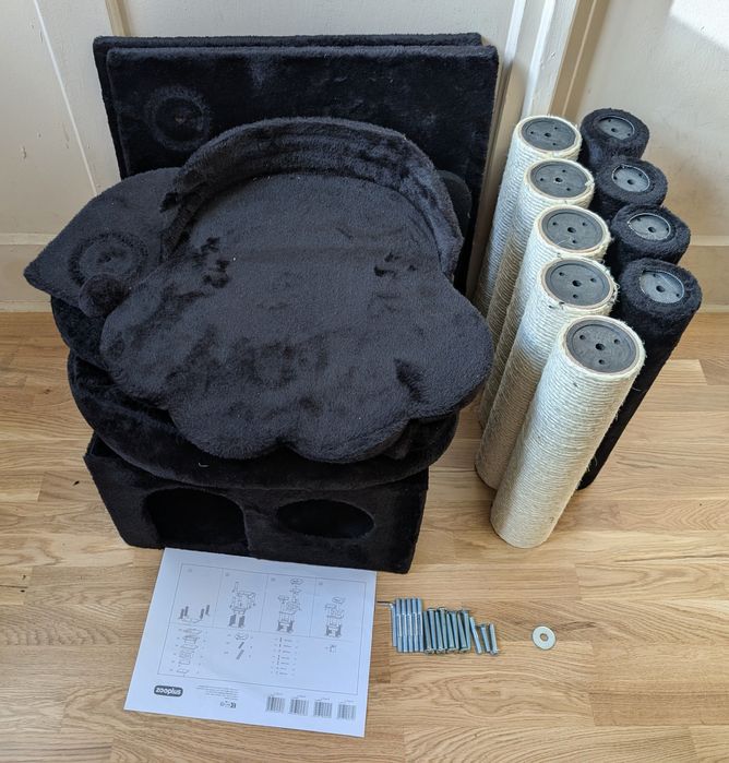 La Digue III Drapak Dla Kota Czarny 69x69x163cm Po Zwrocie DUŻY Uszkod