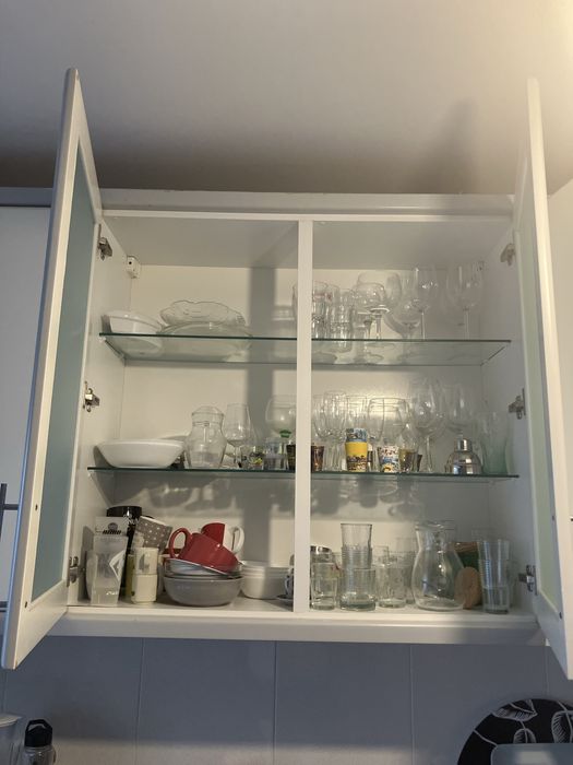 Cozinha branca c/fogão