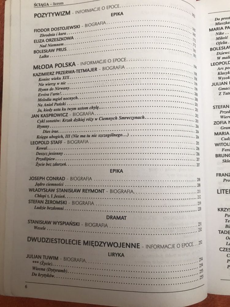Ściąga greg lektury polski