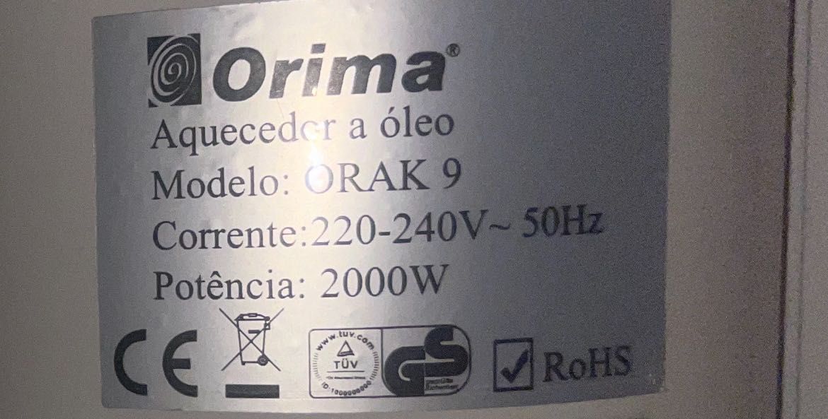 Aquecedor ORAK 9 – 2000W