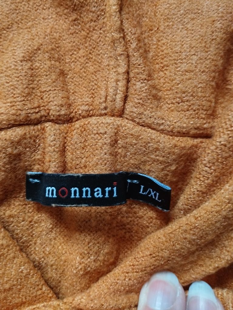 Monnari L/XL musztardowy sweterek jesień zima kaptur