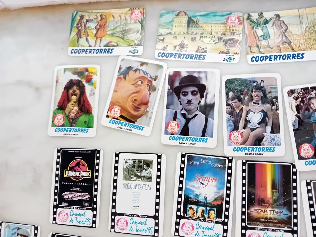 Conjunto de 65 Calendários de Bolso Antigos  Carnaval Torres Vedras