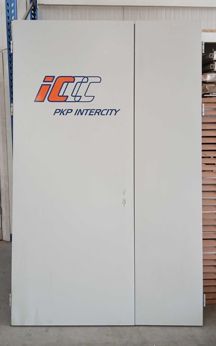 DRZWI DWUSKRZYDŁOWE 1400 mm x 2400 mm RAL 7038 EI60 stan: NOWE