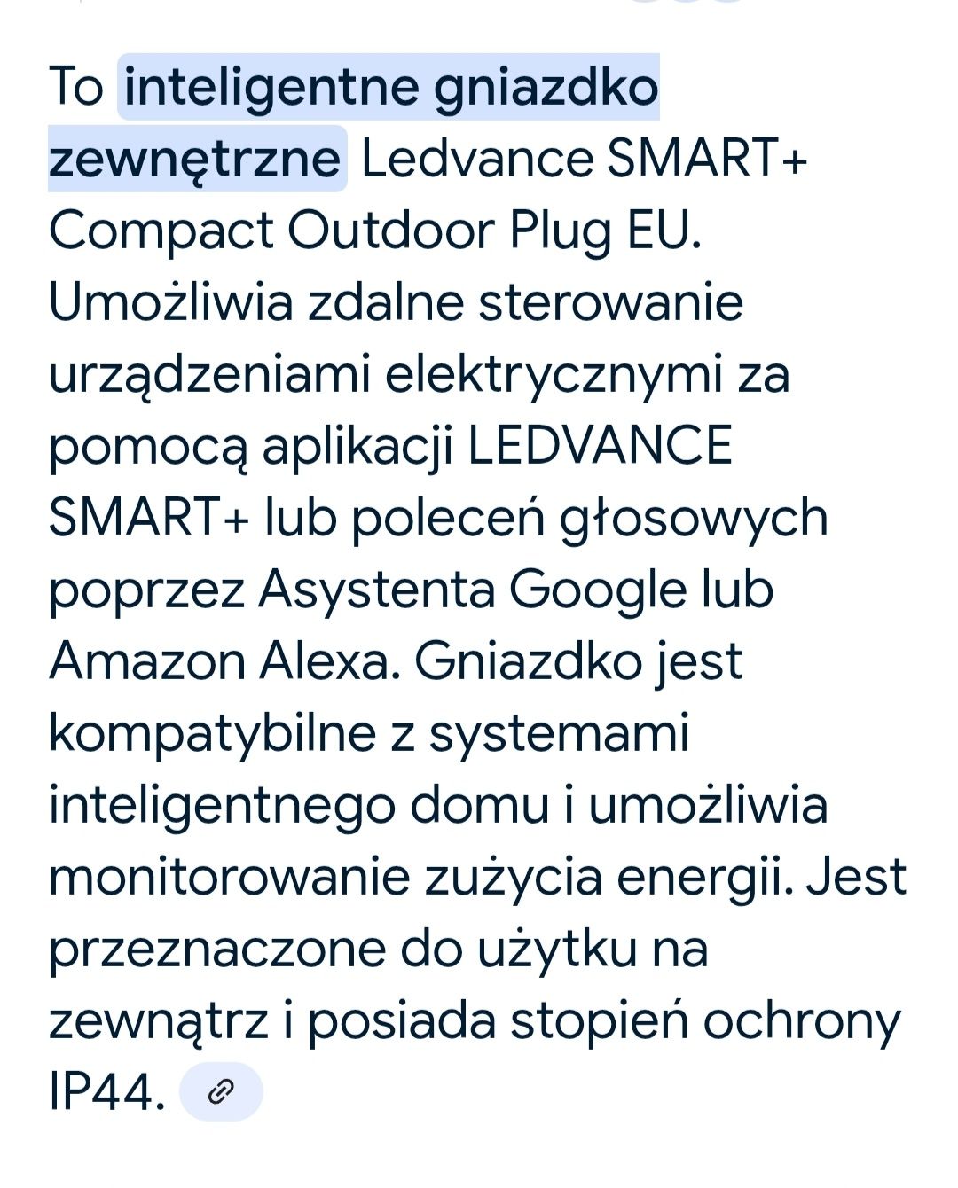 Inteligentne gniazdko zewnętrzne  Smart+outdoor