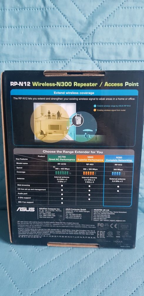 ASUS wzmacniacz sygnału WI-FI RP-N12 N300