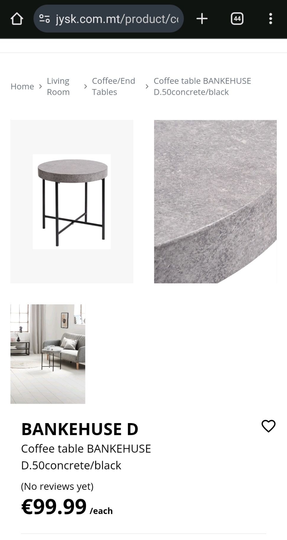 Mesa de centro cinza