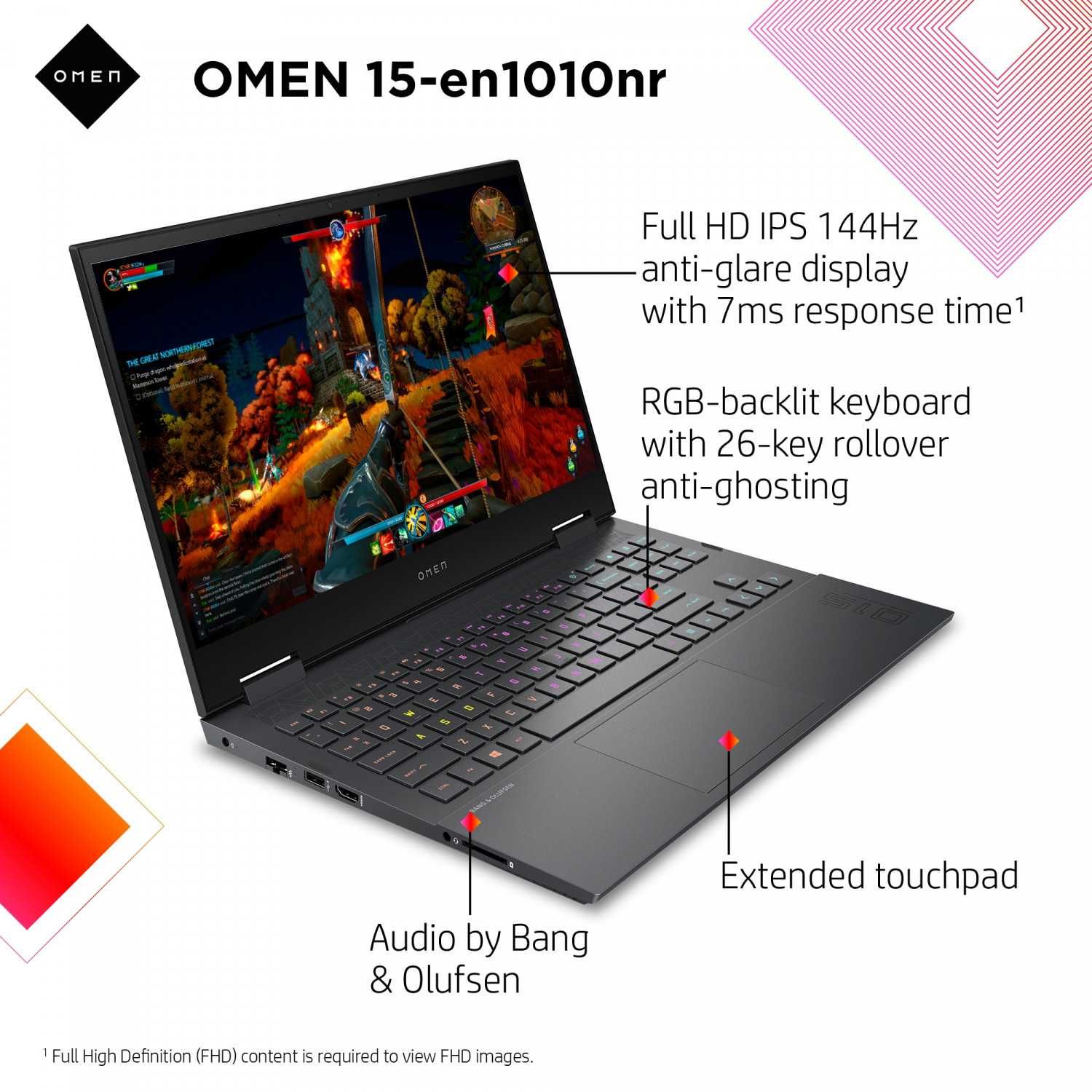 Ігровий ноутбук HP OMEN 15-en1010nr {15,6", Ryz7, 8GB/512GB, RTX3060}