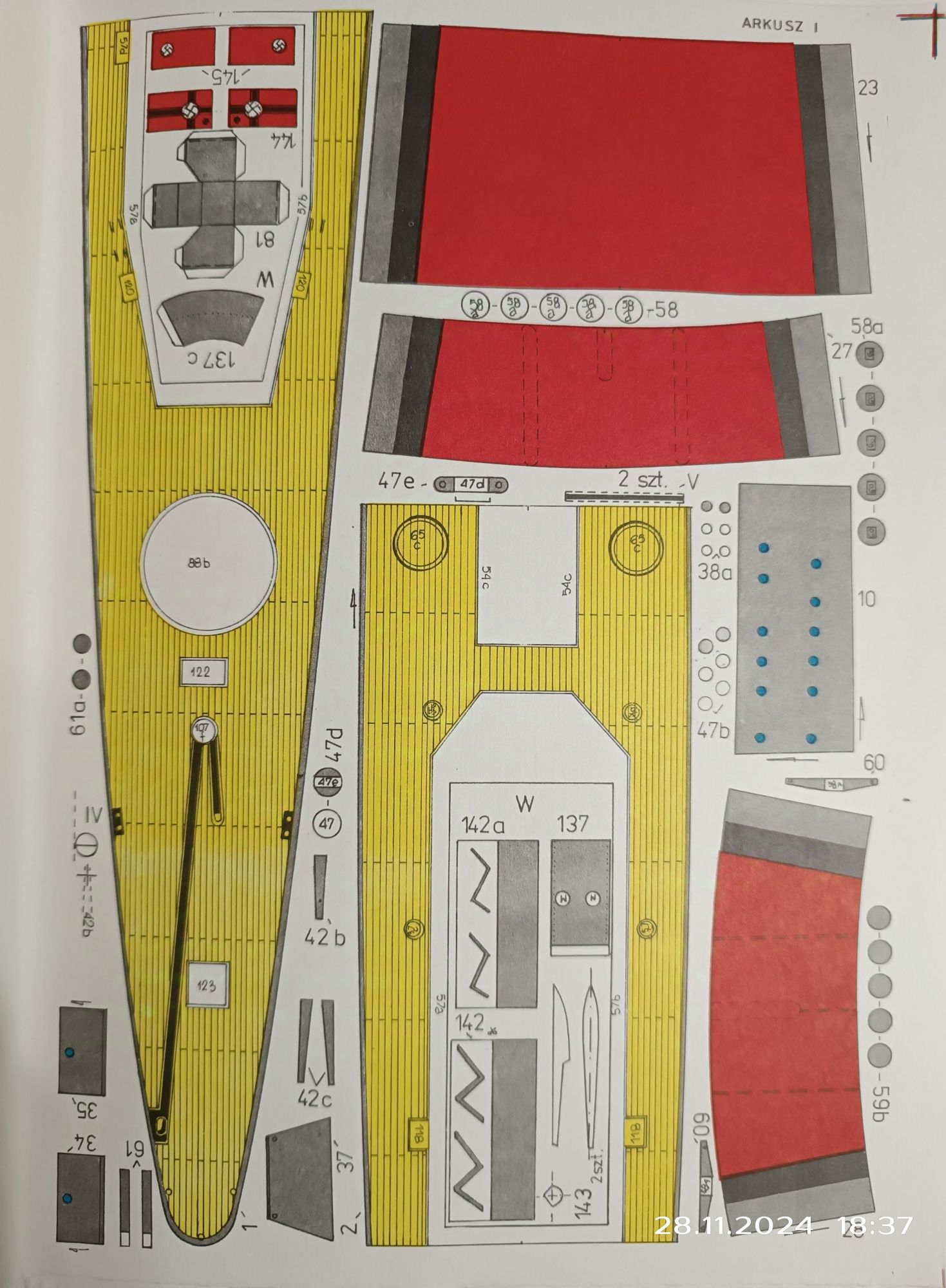 Model krążownik Nürnberg Mały Modelarz 10-11/93