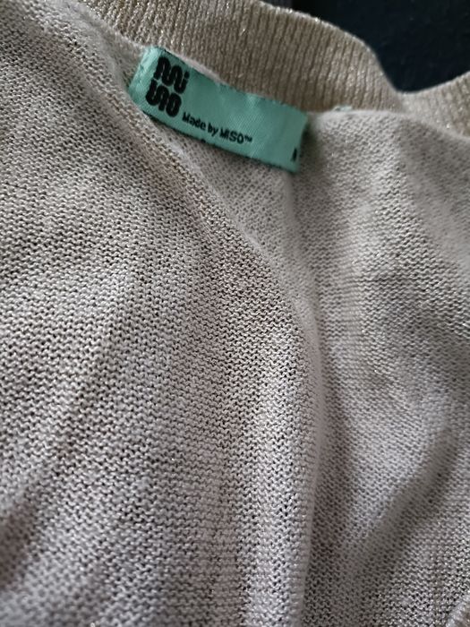 Złoty sweter cienki rozmiar m