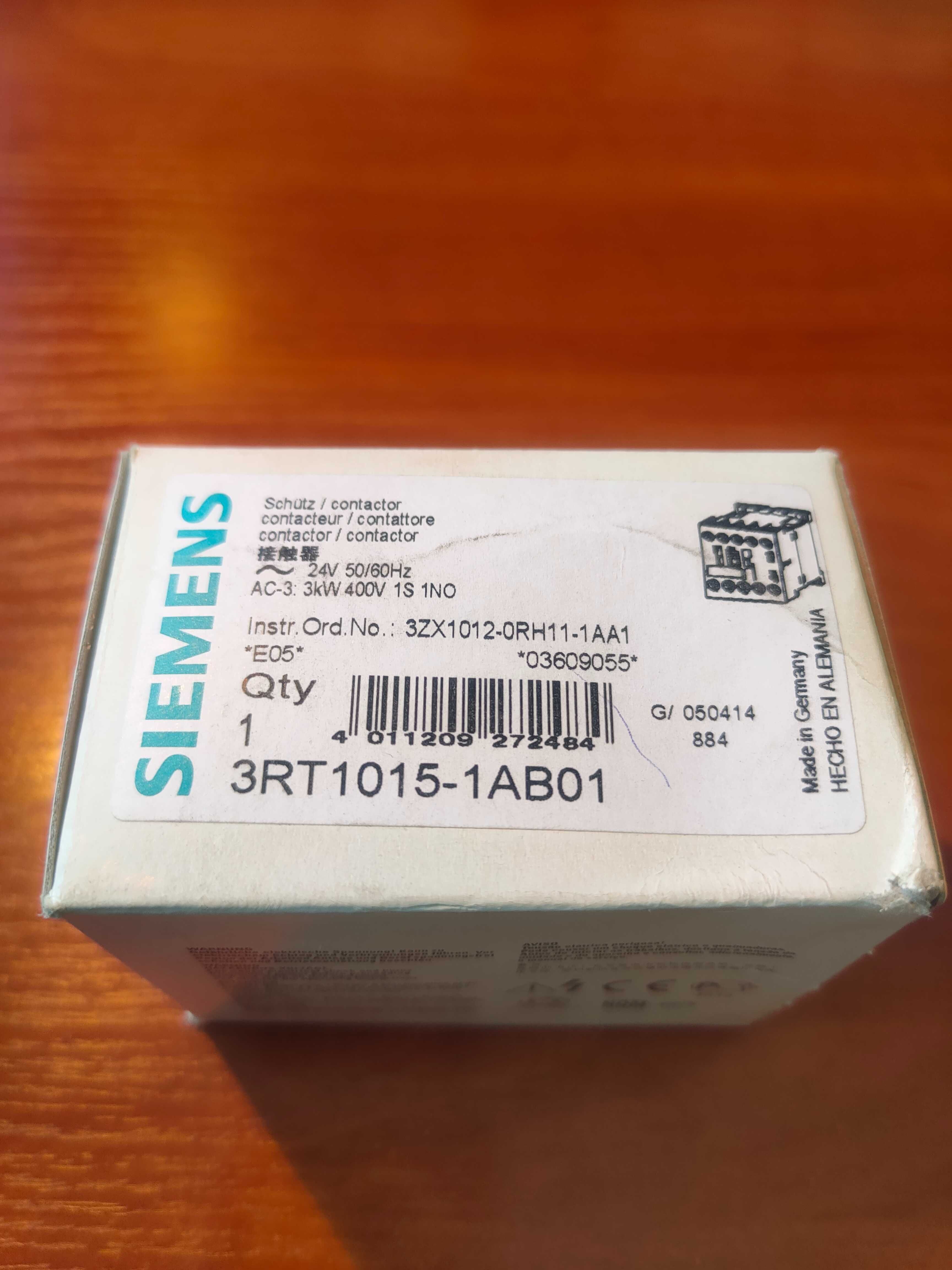 Stycznik Siemens 3RT1015-1AB01 24VAC