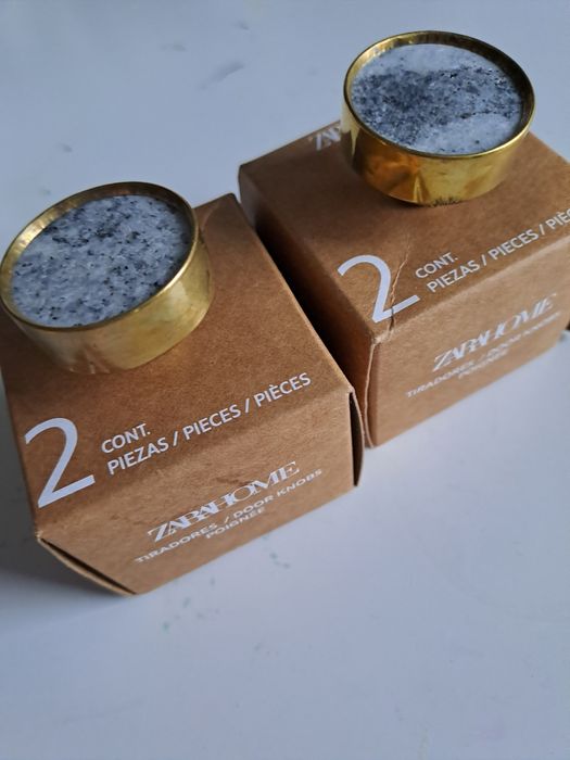 Marmurowe uchwyty gałki Zara home 4 szt