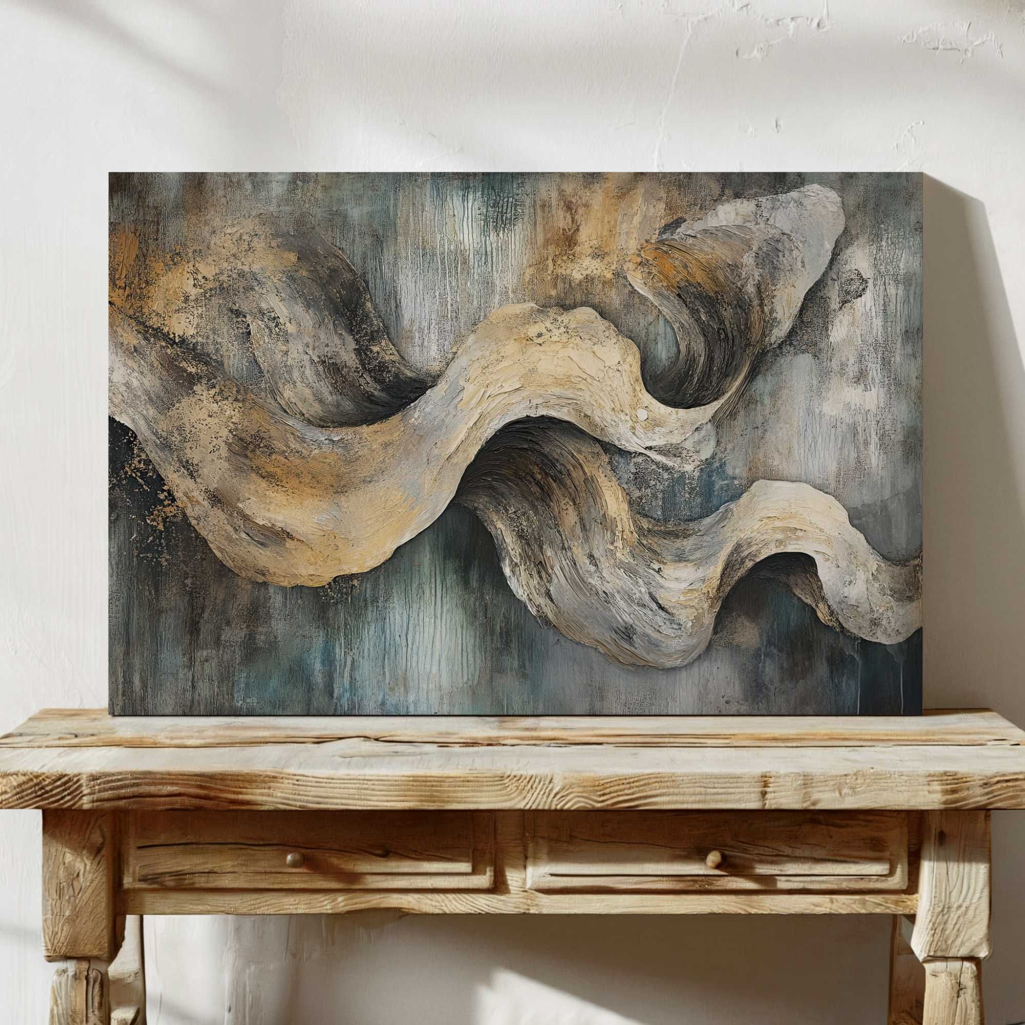 Ruch Materii | Obraz na płótnie premium 150x100 cm | Wabi Sabi 52