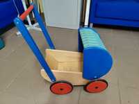 Drewniany wózek zabawka