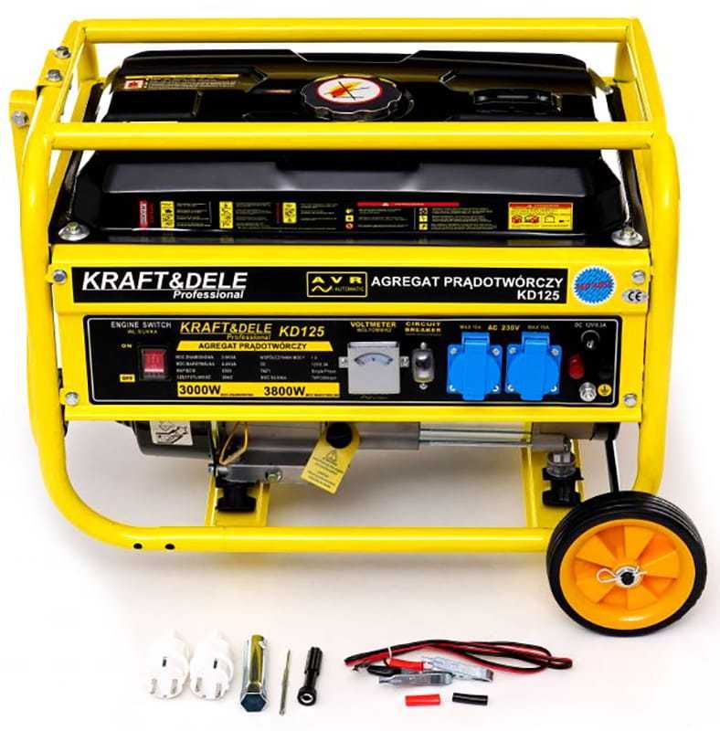 KRAFT&DELE Agregat 7km Generator Prądu 3800w 230v/50hz Jednofaz KD125