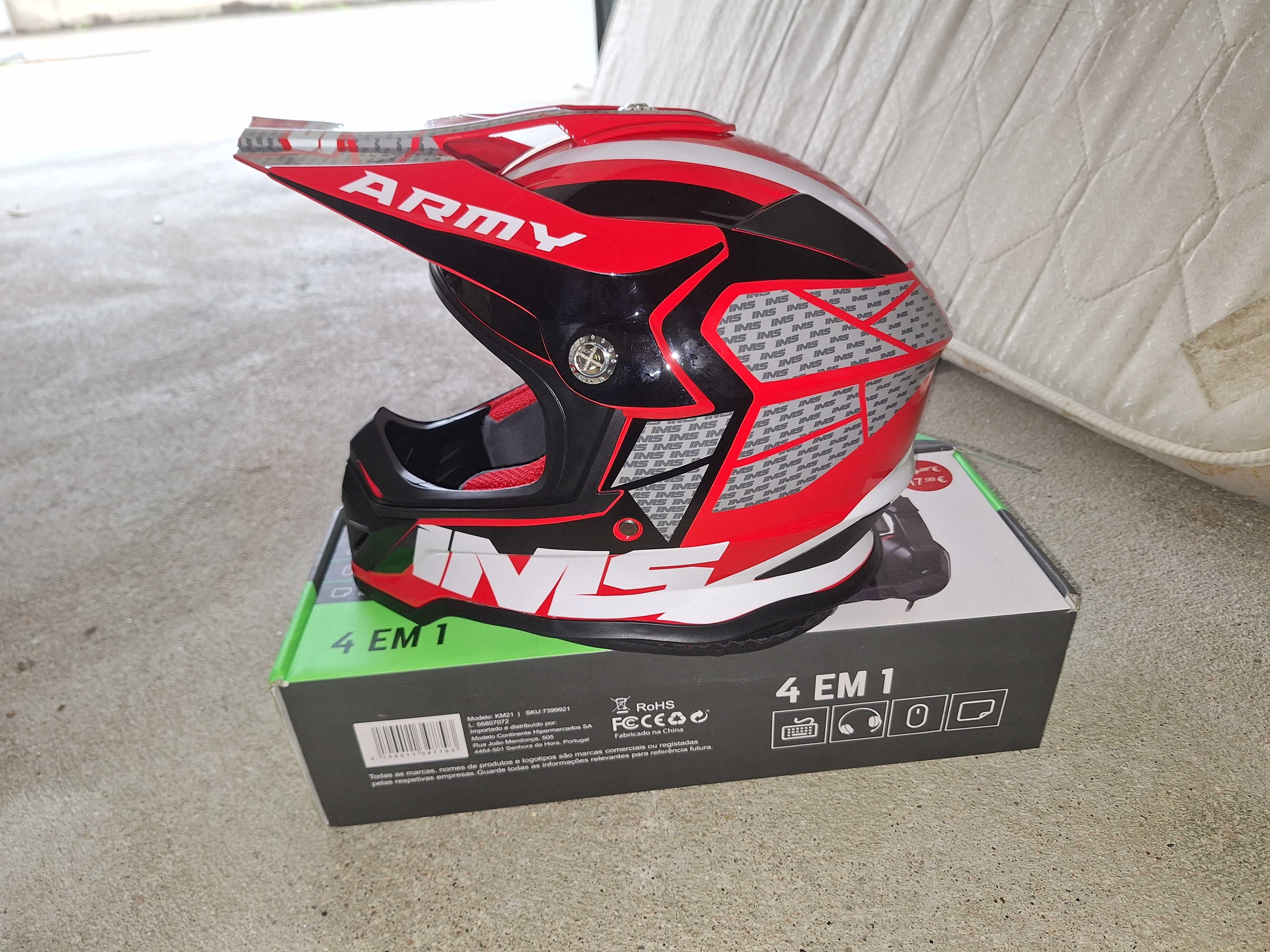 Capacete de moto crosse