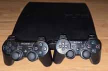PS3 Slim 150Gb + 2 oryginalne pady + 16 gier