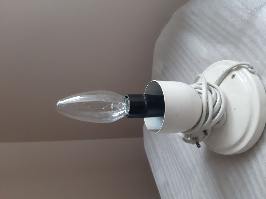 Lampa lampka PRL boho vintage bez klosza loft metal oprawa oprawka