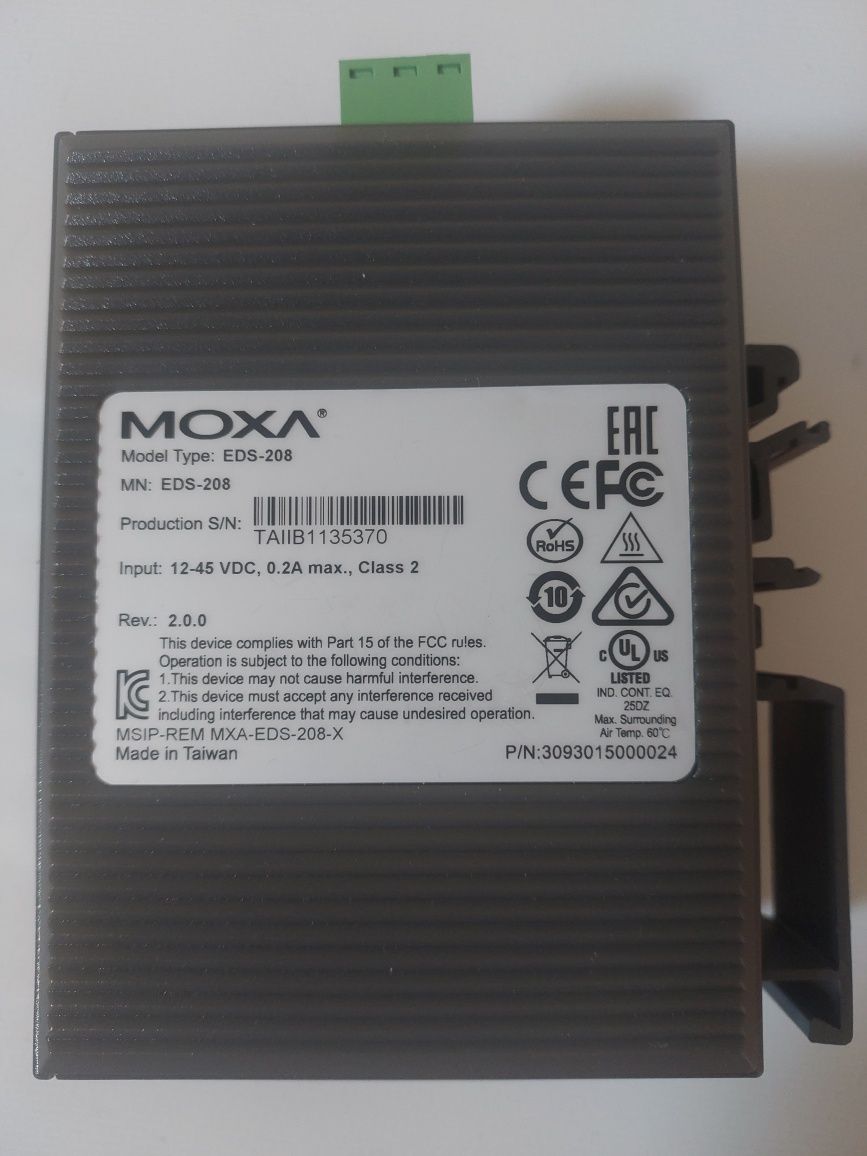 Moxa EDS-208 — Коммутатор неуправляемый L2 Fast Ethernet.В наличии 4шт