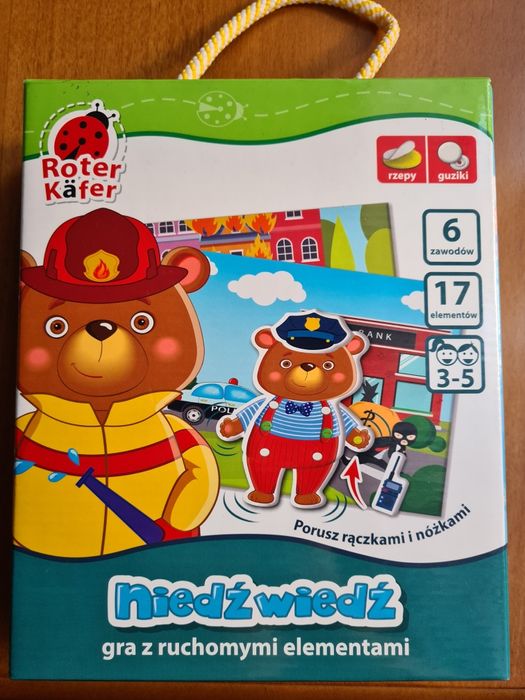 Gra edukacyjna z ruchomymi elementami Roter Kafer - Niedźwiadek