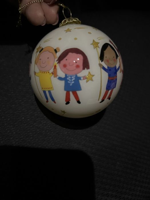 Bola de Natal em vidro pintada à mão