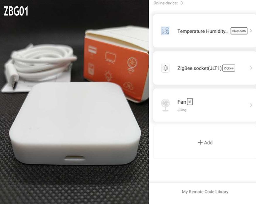 Multi-Mode шлюз Tuya Zigbee, Bluetooth, InfraRed