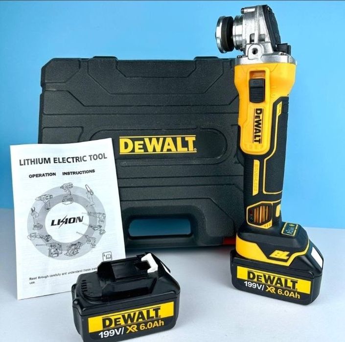 Акумуляторная болгарка DeWalt 199v безщіткова нова