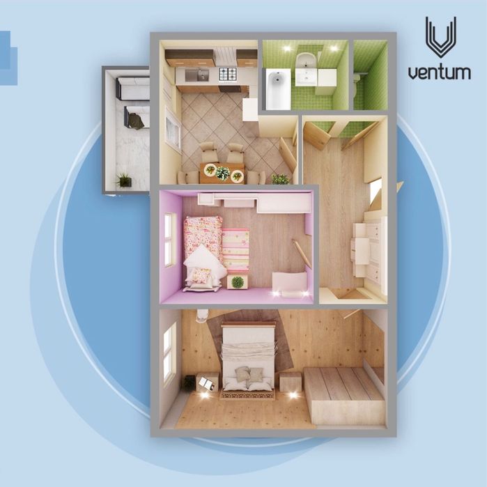 Продам 2 ком.квартиру ЖК «Вентум» вул. Сахарова 11