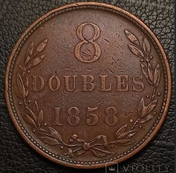 Гернси 8 дублей 1858