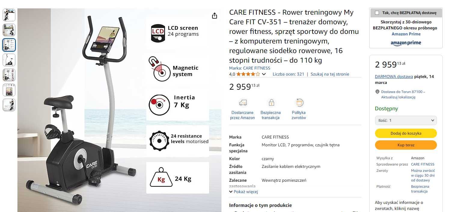 Rower treningowy My Care FIT CV-351