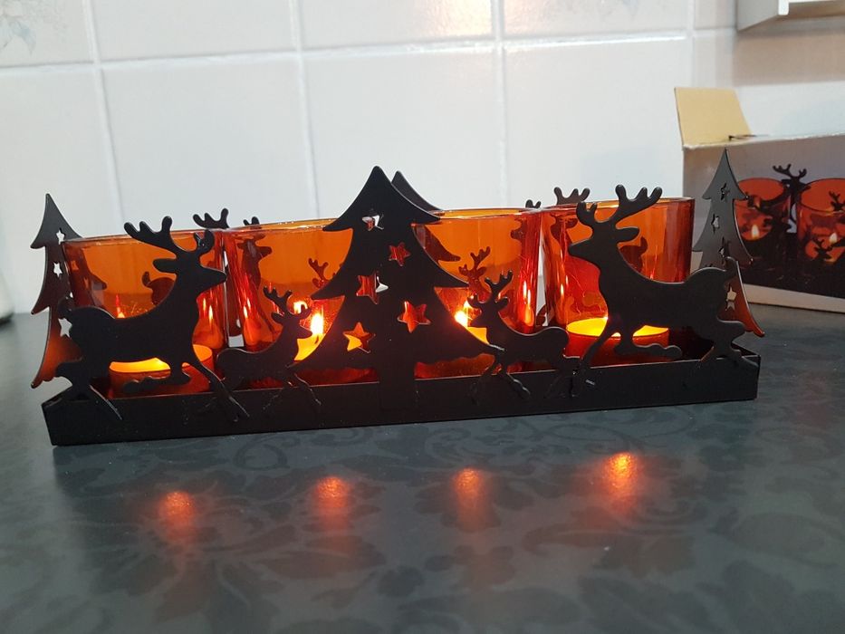 Świecznik świąteczny tealight + kubek