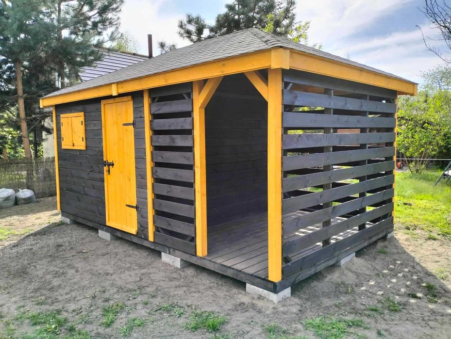 Domek narzędziowy z drewutnią Puszczyk 3x5m