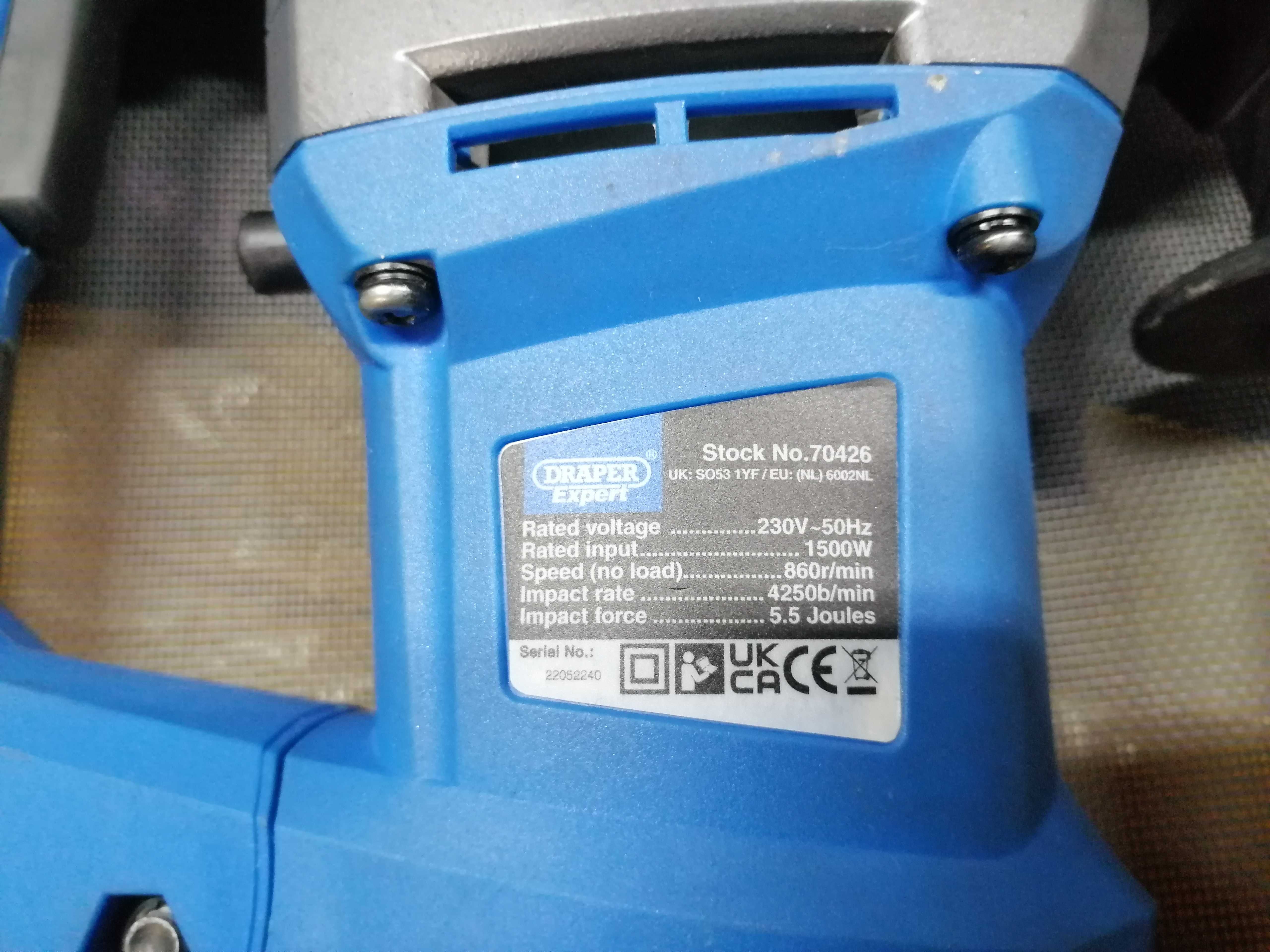 Młotowiertarka Draper 1500W 5,5J