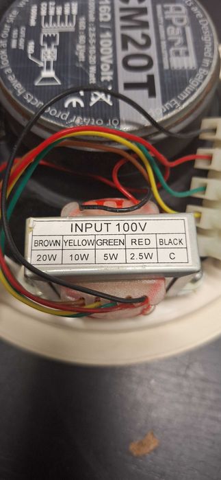 Głośniki APart CM20T 16OM / 100W sufitowy ścienny do zabudowy