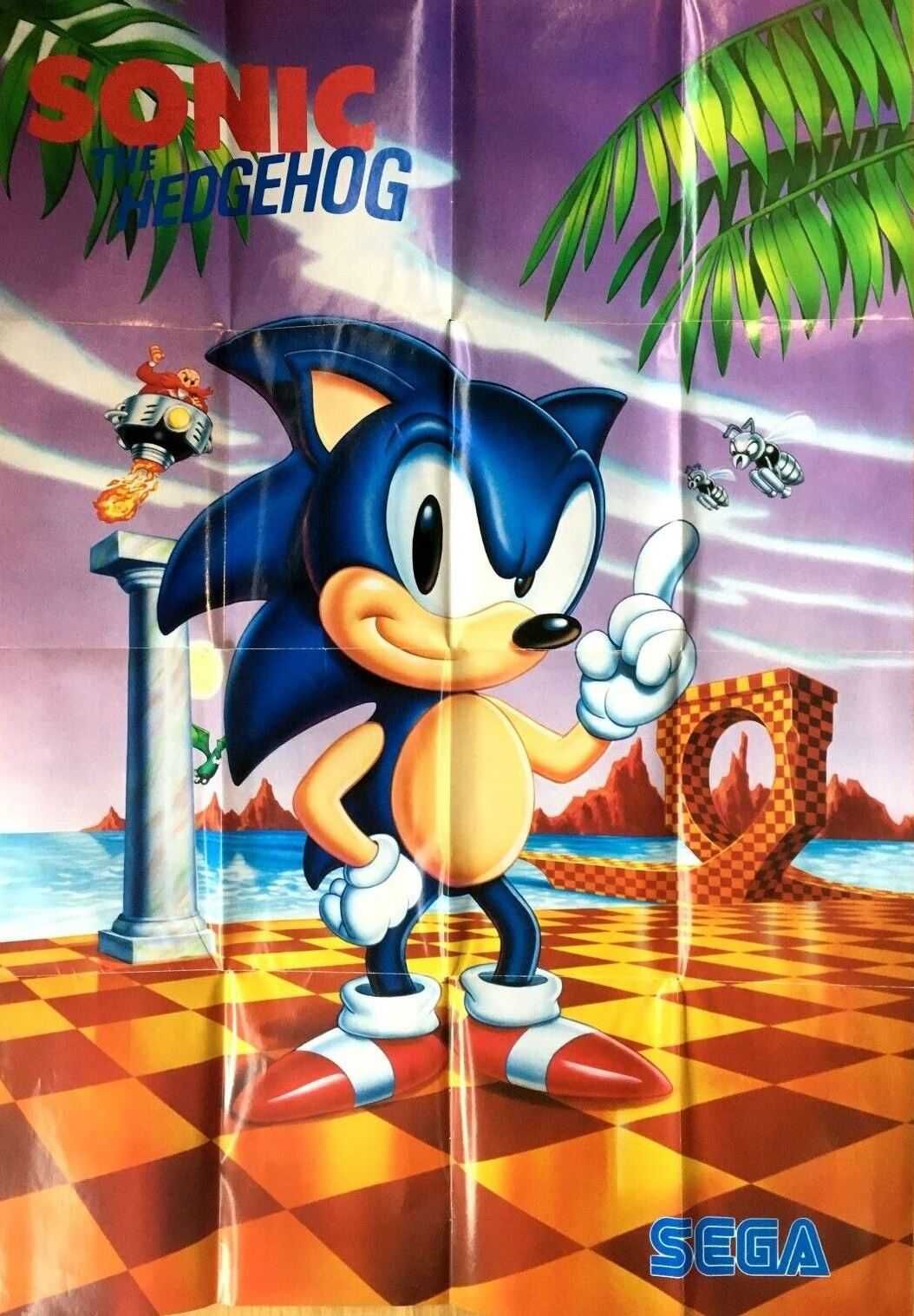 Jogo SEGA MEGADRIVE "SONIC The Hedgehog " Original c/ Manual / 1991