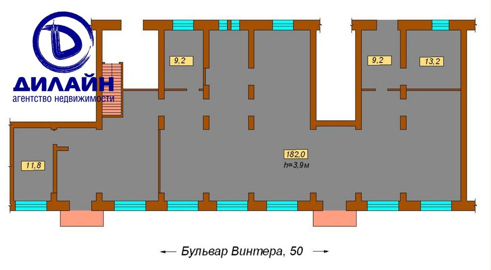 Фасадное помещение на бул. Винтера [Правый берег]
