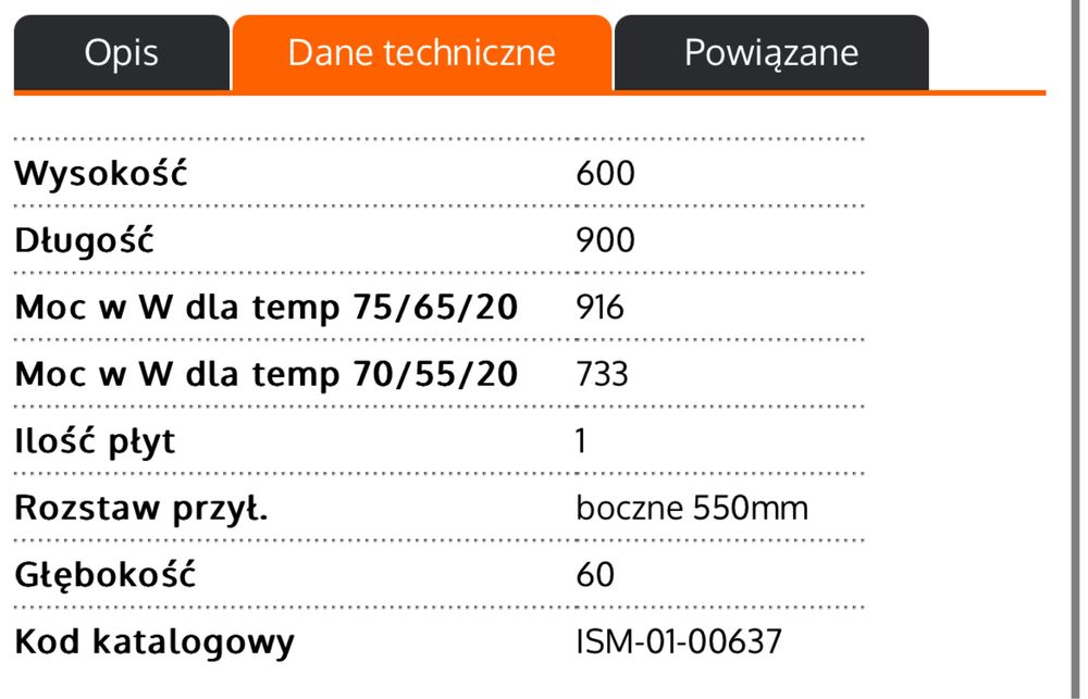 Grzejnik purmo C11 90x60 916 W