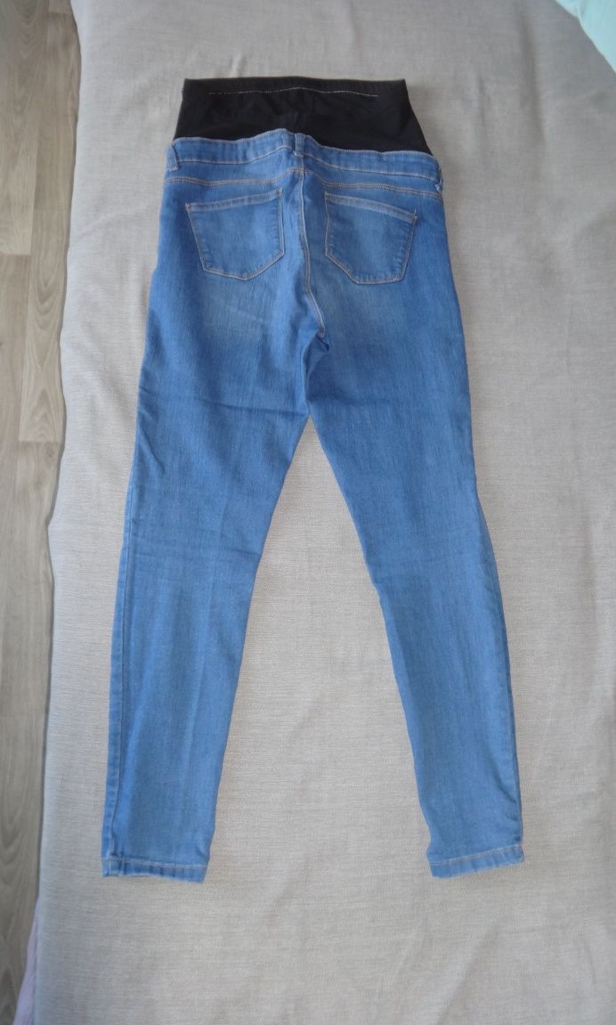 Классные удобные голубые джинсы скинни для беременных 46 48 M L 29/30