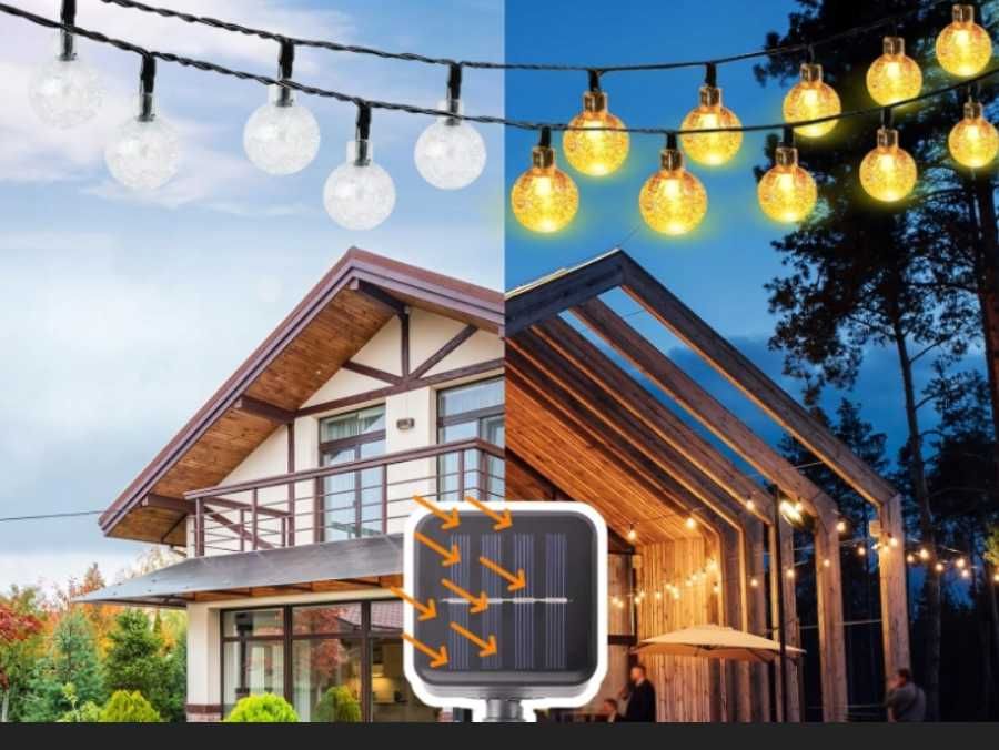 SALCAR Solarny łańcuch świetlny LED na kemping 5 m 20 diod LED