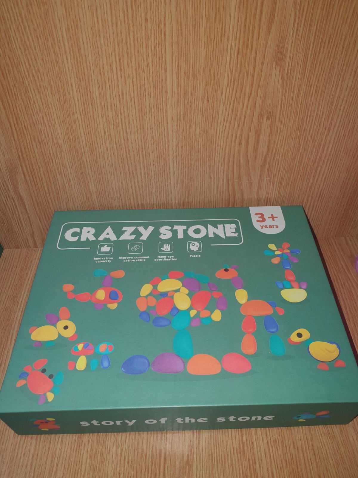 Деревянная игрушка Crazy Stone (Камни), сенсорный набор камней