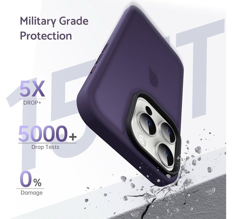 Capa Anqrp Roxa para iPhone 15 Pro