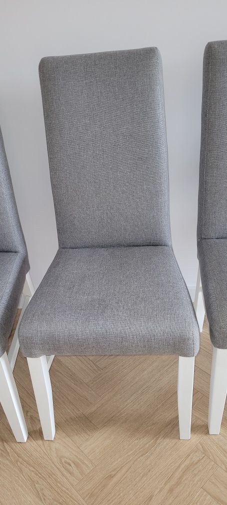 Krzesła tapicerowane, szare, stan bardzo dobry