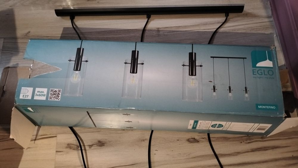 Lampa wisząca 3- ramienna + żarówki gratis