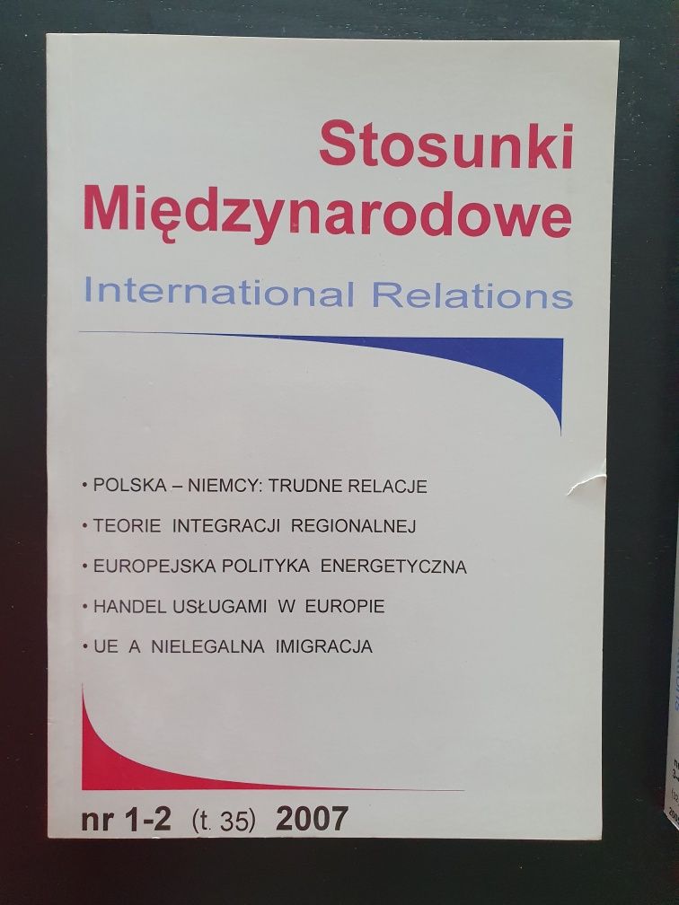 Stosunki międzynarodowe nr 1-2  (t.35) 2007 rok kwartalnik